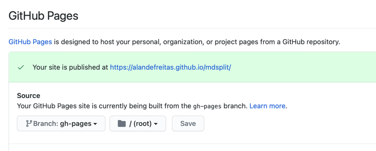 Turn on GitHub Pages